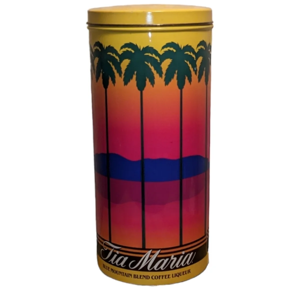 Tia Maria Blue Mountain Blend Coffee Liqueur Collectible Sunset Metal Tin